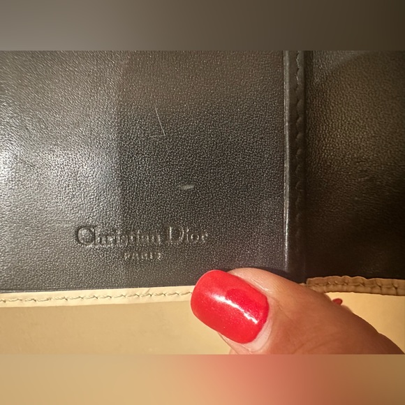 Dior trotter long wallet blue/cream #1 w/added unbranded chain - Picture 7 of 13